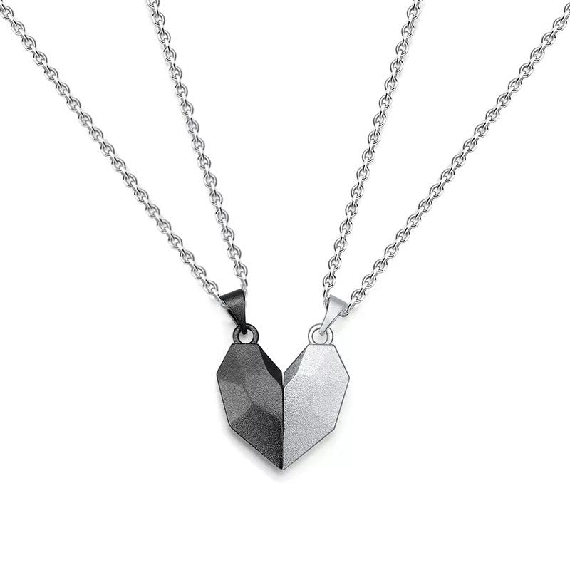 VIEN Sterling Stainless Steel Creative Couple Wishing Stone Heart Shaped Necklace For Unisex Adult (B09X1W6TGM) Amazon Price History, Amazon Price Tracker