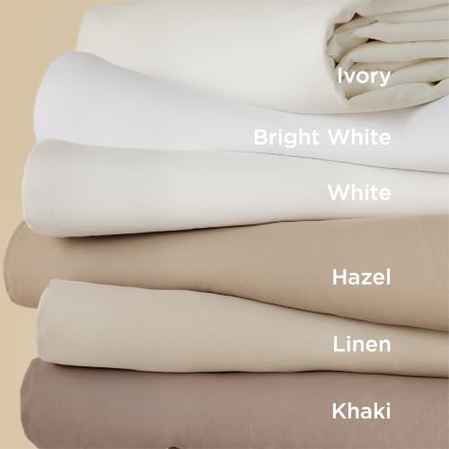 Image of Bedsure Queen Duvet Cover with Fitted Sheet, Double Brushed Bedding, Beige | 4Pcs, Deep Pocket, 90 inchx90 inch Comforter Cover, For Kids & Adults, Hotel Luxury, Soft, Breathable, Lightweight, Zipper Closure