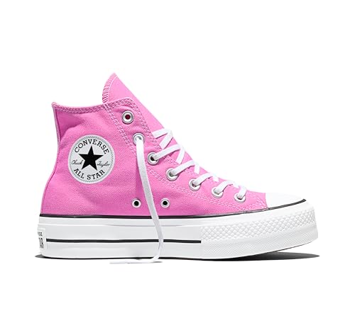 Converse Women Chuck Taylor All Star Lift Platform HI, Shocking Orchid/White/Black, 9