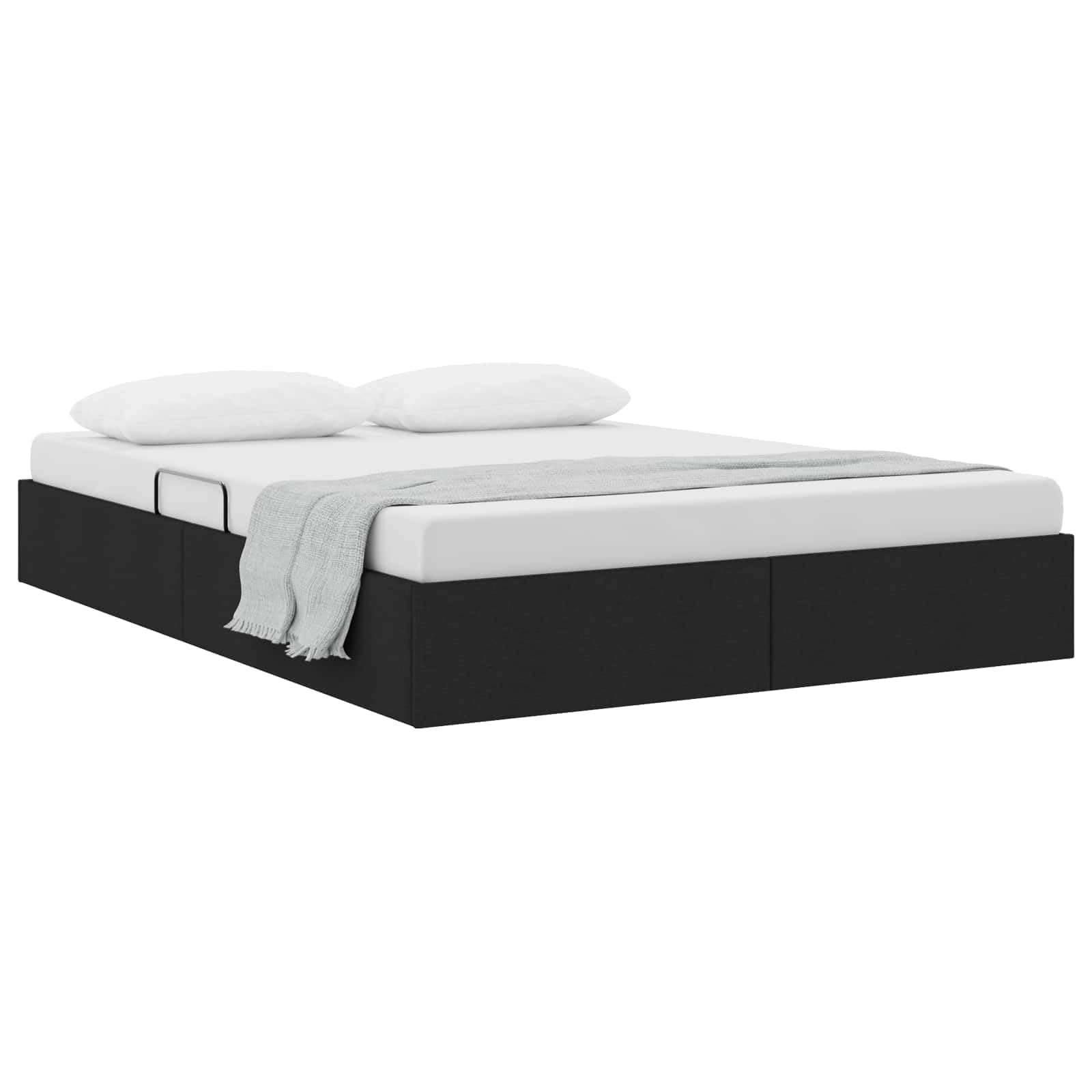 vidaXL Ottoman Bettgestell mit Speicher Schwarz 140 x 200 cm Stoff