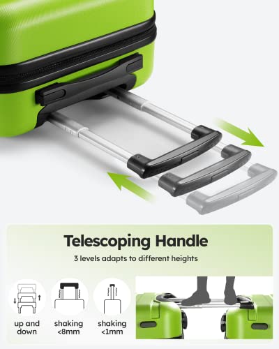 Luggage 3 Piece Sets Hard Shell Luggage Set With Spinner Wheels, Tsa Lock, 20 24 28 Inch Travel Suitcase Sets (Light Green, 3 Piece Set)… #TOP7