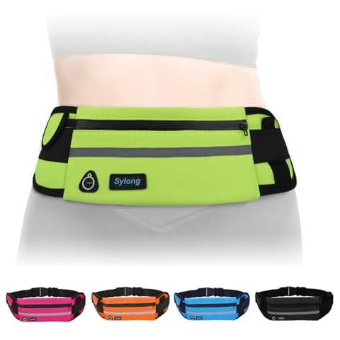 Sylong Waist Bag for Sports, Running Fanny Pack for Women, Phone and Money Belt Waist Pack with Reflective, for Hiking, Cycling, Jogging, Gym, Outdoors Sport (Yellow-green) Cover