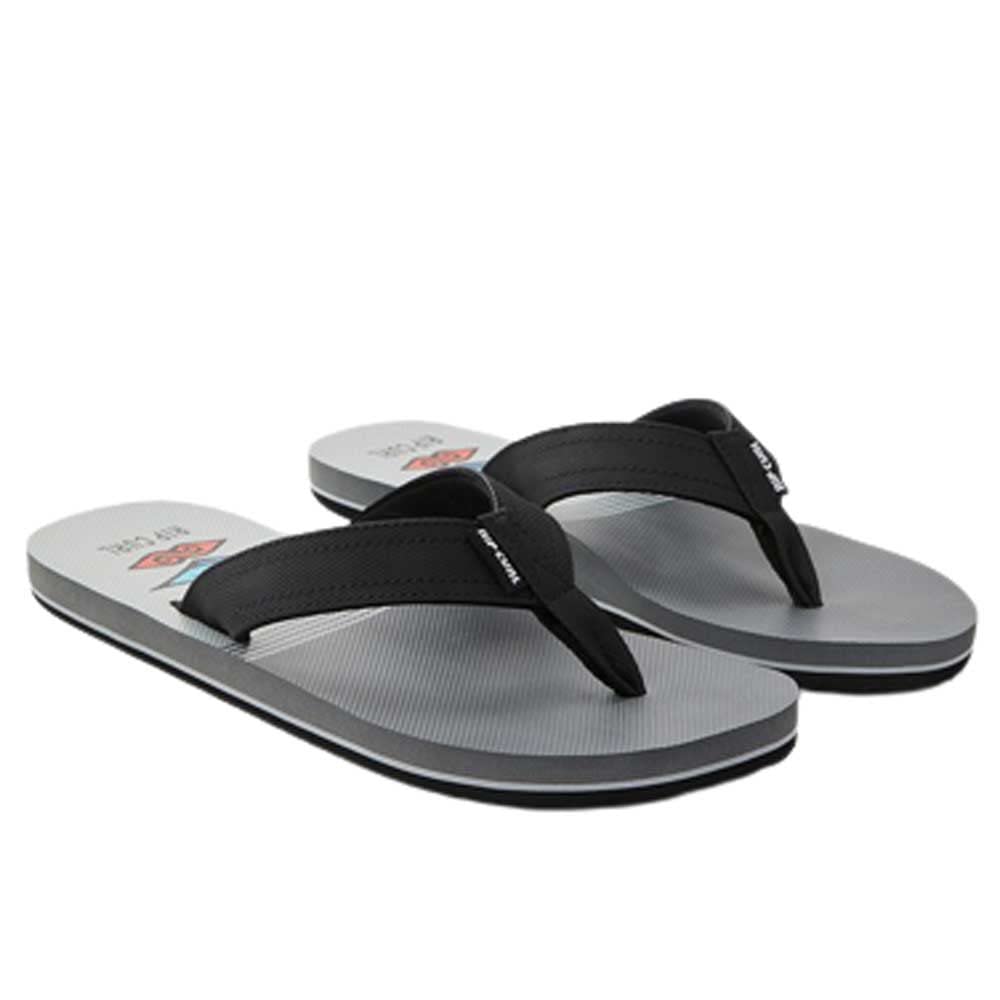 Rip Curl Homme Ripper + Sandales Bout Ouvert, Multicolore (Black/Grey), 45 EU