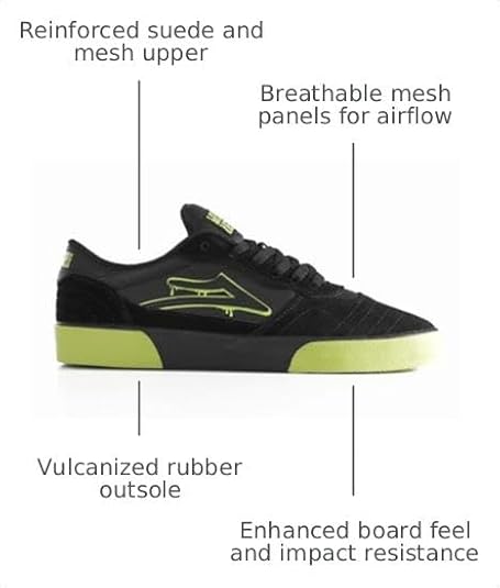 Lakai Cambridge Men's Low-Top Skate Shoes, Vulcanized Skateboard Sneakers