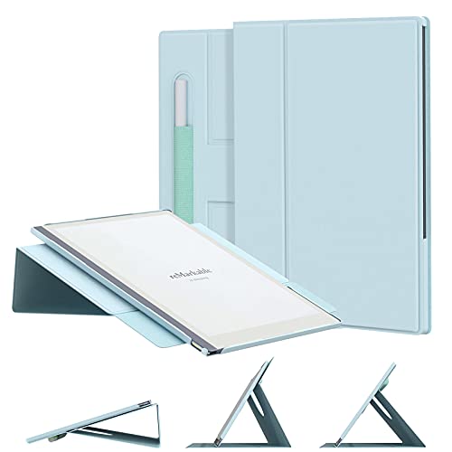 E NET-CASE Slim Lightweight Case for Remarkable 2 10.3" 2020, 360 Degree Rotating Protective Remarkable Tablet, Remarkable 2 Tablet with Pencil Holder , Not Fit Remarkable 1 (Sky Blue)