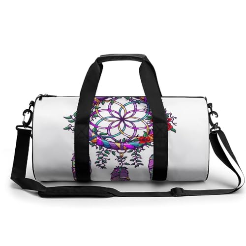 Sac de sport gym attrape-rêves de fleur idéal pour voyage et camping 45x23x23cm