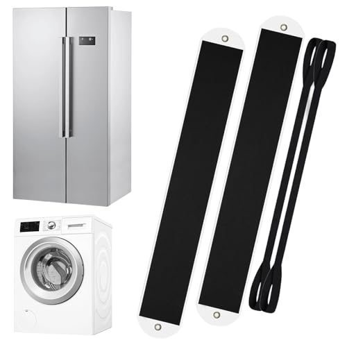 Appliance Furniture Sliders for Heavy Duty Carpet/Hardwood - 660lb Capacity 2-Pack Thick Non-Scratch Moving Pads for Refrigerators Safes - Reusable Appliance Mover with Pull Straps (2.5ft)