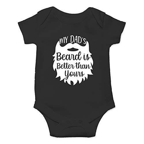 Image of My Dad's Beard is Better Than Yours - Funny Baby Essentials Bodysuit - Newborn Girl Romper