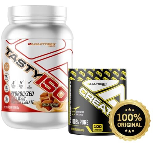 Kit Tasty Iso 900g Sabor: Dulche de leche (Doce de Leite) + Creatine (Creatina) 300g - Adaptogen | W