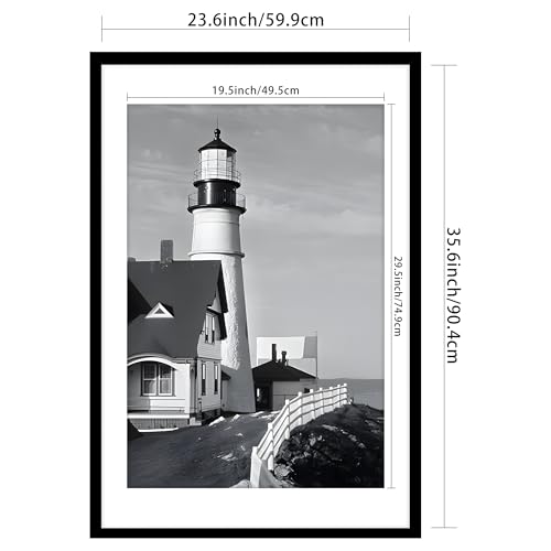 Picrit 24x36 Picture Frame 3 Pack, Black Poster Frame, Display Poster 20 x 30 with Mat or 24 x 36 without Mat for Horizontal or Vertical Wall Mounting