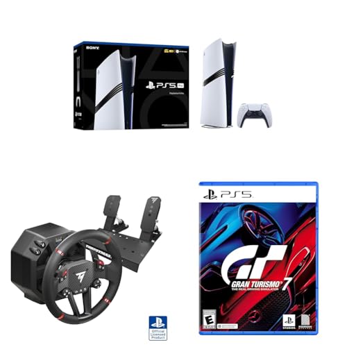 Image of PlayStation 5 Pro Console Bundle with Thrustmaster T598 Direct Drive Racing Wheel and Gran Turismo 7 Standard Edition
