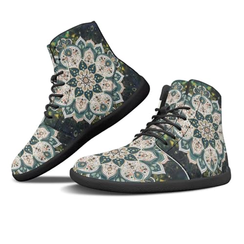 Image of Binienty Zero Drop Sole Barefoot Men's Women's PU Leather Flat Minimalist Barefoot Sneakers Athletic Shoes Waterproof
