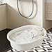 AFXGUSD Washboard Basin Wash Tub Convenient Tool Space Saving Wash Basin with Washboard for Laundry Dorm Home, White
