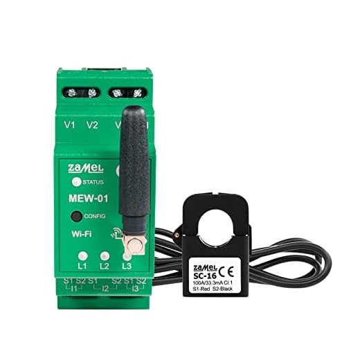 Zamel Supla. 3-phasig innovativ einfach zu installieren einwandfrei vertrauenswürdig präzise störungsfrei solide kabellos wirtschaftlich Internet Energiemonitor WI-FI 3F + N MEW-01/1F, Grün