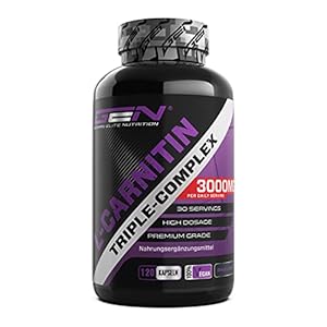 L-Carnitine Drievoudig Complex – 3000 mg per dagelijkse portie – Premium: Complex van Acetyl-l-carnitine, L-Carnitine Tartraat & Carnitine Fumaraat – 120 Capsules – Hoge Dosis – Veganistisch