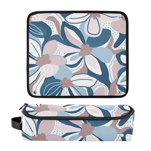 Bolsa de viaje para herramientas de cabello con tapete resistente al calor, organizador impermeable para planchas, rizadores y secadores miniatura 3