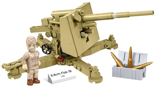 Modelo estático 8.8 cm Flak 18 DAK pieza artillería para dioramas del desierto