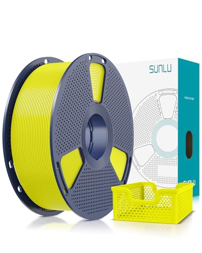 Image of SUNLU Upgrade PLA+2.0 3D Printer Filament, High Speed PLA Plus Filament 1.75mm, 30mm /s - 600mm /s Print Range, Tougher and Stronger, Dimensional Accuracy + /-0.02mm, 1KG Spool(2.2lbs), Yellow