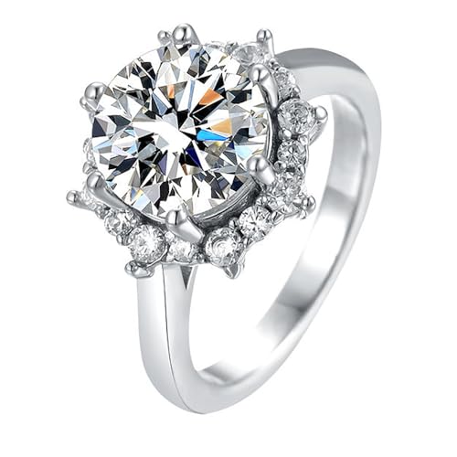 3.5�J���b�g D�J���[ VVS1 ���{�����_�C�������h�G���Q�[�W�����O�i�����p�j�A18K�z���C�g�S�[���h���b�L 6�v�����O���A�b�T�i�C�g�����O�A�͑��_�C�������h�����w�ցA���{�����v���~�X�����O�i�͑��_�C�������h�A9�j(Simulated Diamond,