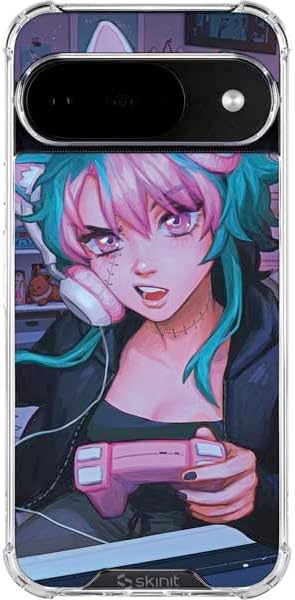 Skinit Clear Phone Case Compatible with Google Pixel 10 - Officially Licensed Gothic Woman and Death Moth Butterflies by Sarah Richter Design