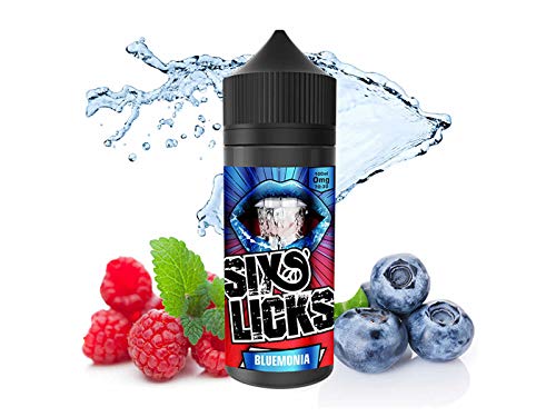 Six Licks e-Liquid Bluemonia, Shake-and-Vape für Ihre e-Zigarette, 0.0 mg Nikotin, 100 ml – Bild 4