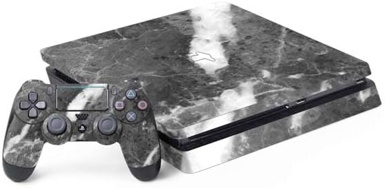 Skinit Decal Gaming Skin Compatible with PS4 Slim Bundle - Grey Marble Design