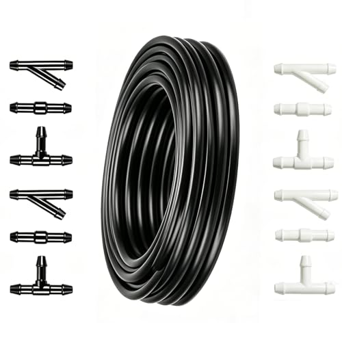 ZURYNIX Windshield Washer Hose Repair Kit, 13 Ft Universal Washer Fluid Hose with 12 Connectors, Premium Durable Wiper Hose Fits Most Cars Trucks SUV