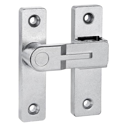 Image of 3 Packs Silvery Flip Barn Door Lock - 180 Degree Barn Door Lock Privacy Security Latch - Elegant Gate Latch Hardware for Barn Doors, Windows, Gardens, Cabinets, Bathrooms, and Sliding Doors