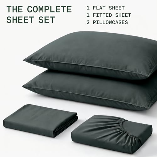 Image of True Bamboo Sheets Set California King Size - Silky Soft Luxe 4 Piece Bed Sheets with Breathable & Moisture-Wicking Fabric - 16 inch Deep Pocket with Corner Straps