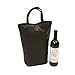 Piel Leather Doulbe Wine Tote, Chocolate, One Size