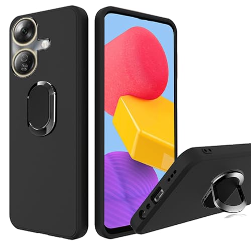CAXKJE Coque pour HTC Wildfire E5 Plus (6.75 Pouce),Noir Support Silicone Case Ultra Fin TPU Bumper Housse Antichoc Cover,pour Wildfire E5 Plus Etui - Noir