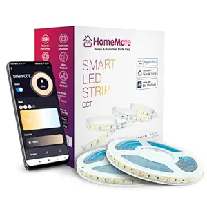 HomeMate CCT Wi-Fi Tuneable White Smart Led Strip Kit,Shades of White from Warm to Cool White (Tuneable White 10 Meter Kit),5 Meters
