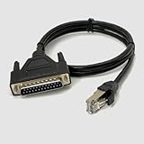 GXMRHWY DB25 Male to RJ45 Male Ethernet Modem Console Cable 1Meter
