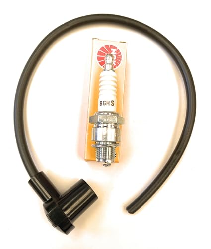 Kit pipetta cappuccio candela compatibile con Piaggio Ciao, Bravo, Si, Boxer +cavo + candela B6HS Filetto Corto