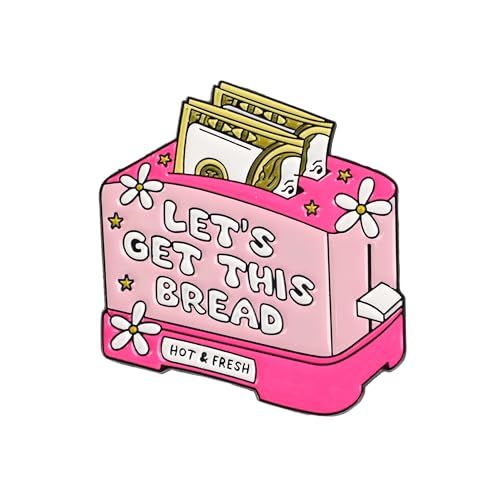 Sarcastic Motivation Pin, Let’s Get This Bread Enamel Pins, Meme Lover Gift For Boss Babe Entrepreneur, Get Money Brooch, Hustle Culture Button Badge, Funny Sayings Jewelry Decoration