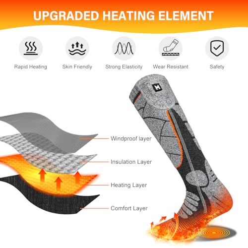 Mrawarm Heated Socks, Mrawarm 5V 6000Mah Rechargeable Heated Socks For Men Women thumb #1