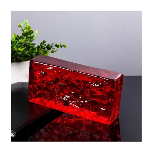 Briques en cristal transparent pour bar et blocs de verre rouge