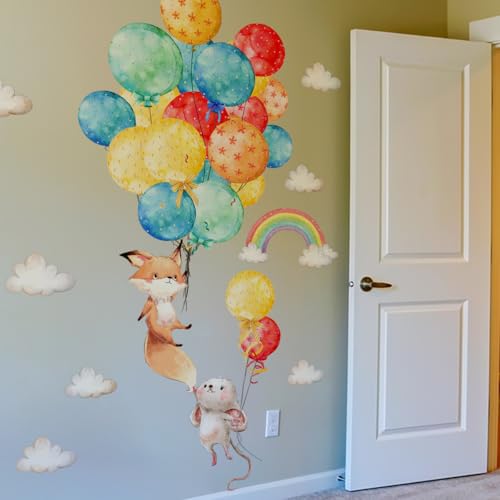 Vinilos decorativos infantil con zorrito y globos miniatura 7