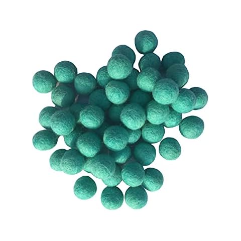 3/4inch 20mm Felt Wool Balls Beads Pom Pom Handmade for Craft Dream Catcher Baby Mobile Pompom Home Decor Nursery Party Props(20mm Mint 100pcs) Cover