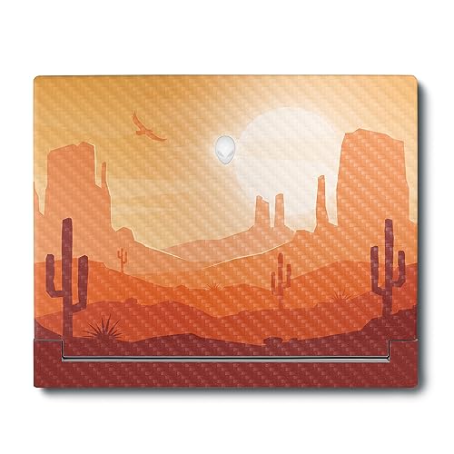 MightySkins Carbon Fiber Skin Compatible with Alienware X16 R1 (2023) Full Wrap Kit - American Southwest | Protective, Durable Textured Carbon Fiber Finish | Easy to Apply | Made in The USA