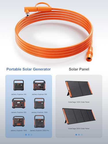 30FT Solar Extension Cable for Jackery SolarSaga 100W/200W, Compatible with Jackery Explorer 240/300/500/1000/1500/2000 Portable Power Station, DC7909 to DC8020 Extension Cord - Image 7