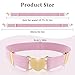 Andibro Heart Elastic Waist Belts for Girls, Adjustable Woven Stretch Belt Fashion Metal Heart Buckle Waistband for Women(Pink)