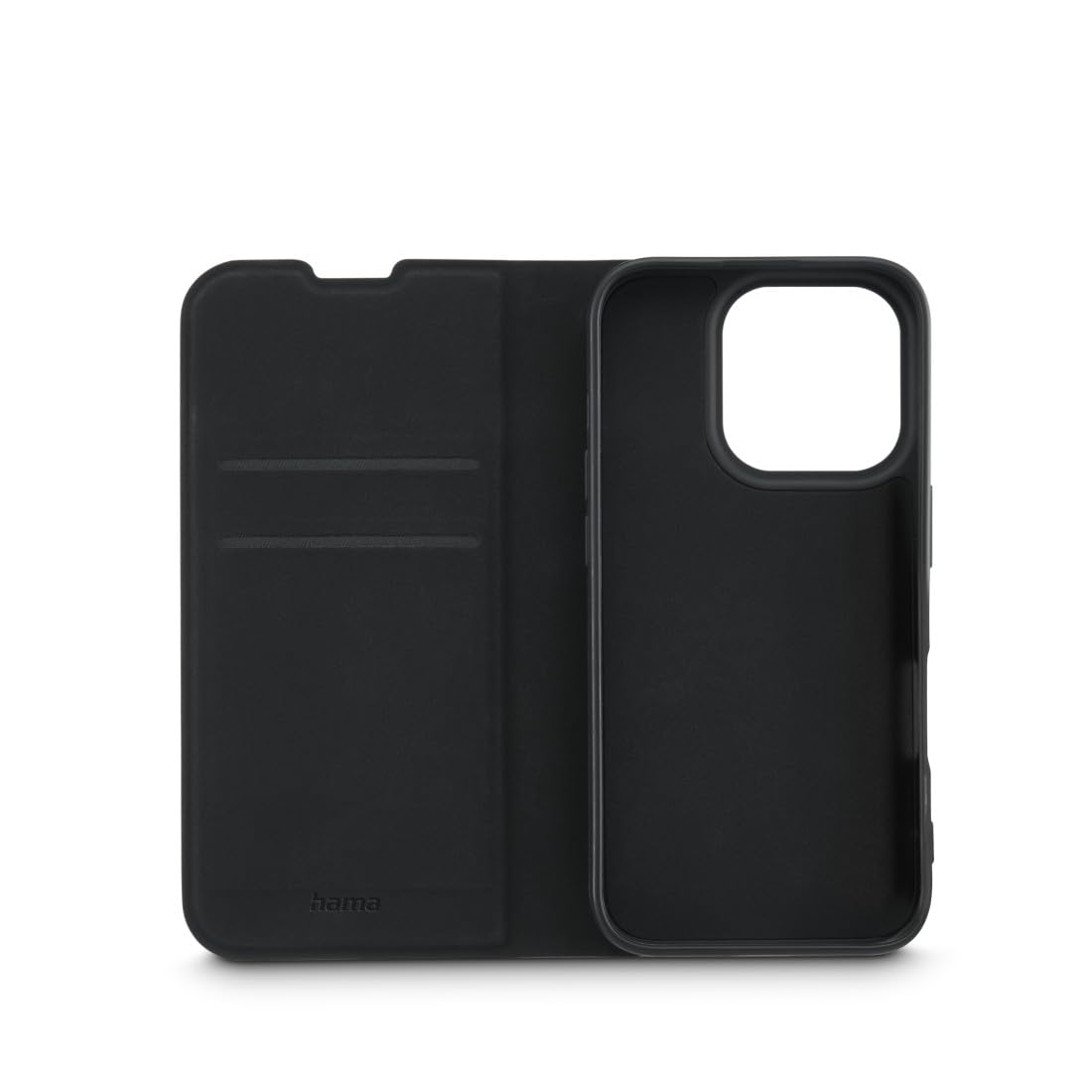 Hama Guard Pro - Custodia per Apple iPhone 13, con scomparto per carte di credito, pieghevole, in ecopelle, con chiusura magnetica e funzione di supporto, colore: Blu