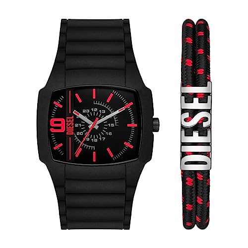 Relojes Hombre, Watch Reloj Diesel Modelo: DZ2191SET Cliffhanger 2.0 de silicona en color negro para hombre