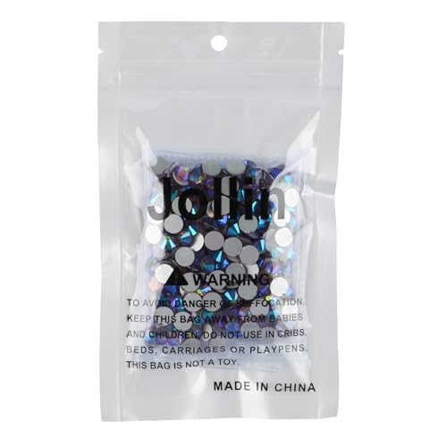 Image of Jollin Glue Fix Crystal Flatback Rhinestones Glass Diamantes Gems for Nail Art Crafts Decorations Clothes Shoes 7.2mm (ss34 288pcs, Light Purple AB)