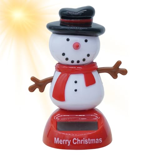 Juguetes De Baile Solares De Navidad - Figura De Escritorio De Dibujos Animados Sacudiendo La Cabeza | Divertido De Oficina del Coche, Juguete Oscilante De Energía Solar, Decoración De