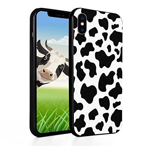 Fandecie Einzigartiges Design für iPhone Xs Max Hülle, Kuh-Druck-Handyhülle mit Anti-Drop-Ganzkörper-Schutzhülle, kompatibel mit iPhone Xs Max Handyhülle Cover