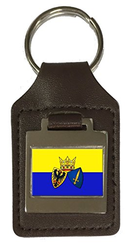 Porte-clés en cuir gravé Essen Allemagne idée cadeau souvenir pour voyageur