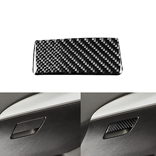 UOADA Car Glove Box Storage Organizer Handle Cover Sticker Compatible With Mazda 3 Axela 2010-2013 Mazdaspeed 3 Carbon Fiber Car Accessories Interior Black