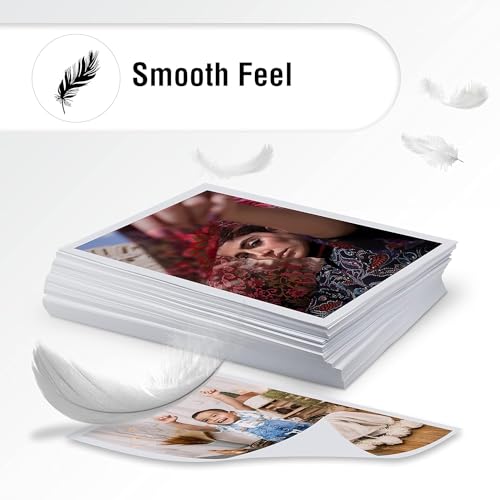 Image of VMS Deluxe 180 GSM 4R (4x6) Glossy Photo Paper - Water Resistant,Pack of 100 sheets, Compatible with all Inkjet Printers (Not A4 Size)